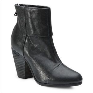 GENTLY WORN Rag & Bone Black Leather Newbury Ankle Boots // Sz 7